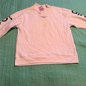 Calvin Klein Cream Tee with Logo